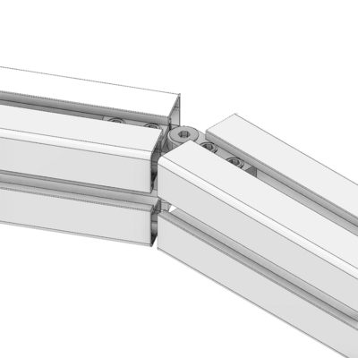 41-200-1 MODULAR SOLUTIONS ALUMINUM HINGE MITER CONNECTOR - SCISSOR MITER CONNECTOR NO DRILLING
